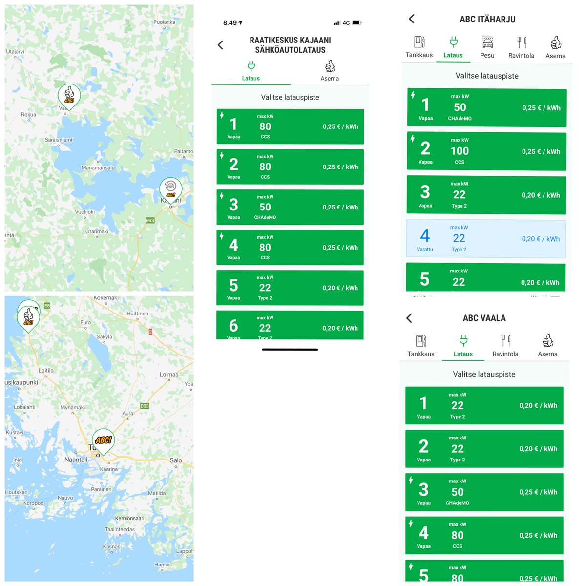 ABC-lataus laajentui tänään jälleen lisää liikenteellisesti tärkeissä kohteissa.
- ABC Vaala
- ABC Itäharju, Turku
- Kajaani Raatikeskus
T. ABC-lataus, Marko
#ABClataus #sähköauto #peruslataus #teholataus #suurteholataus #Turku #Kajaani #Vaala