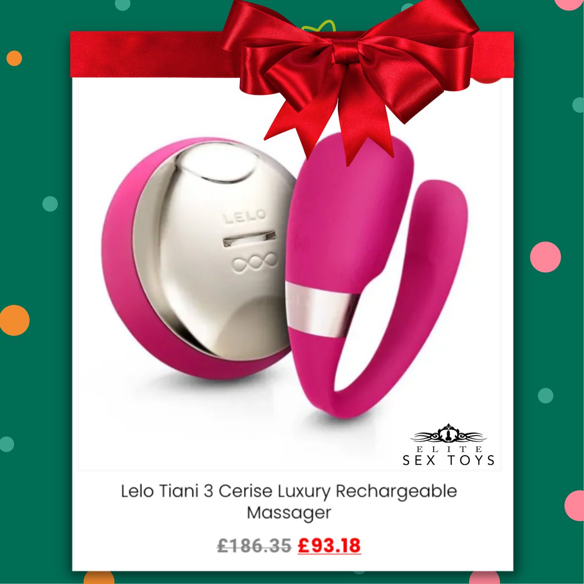 EliteSexToys's tweet photo. https://t.co/D66lPmMkz7 The ultimate couples massager that enhances lovemaking and boosts her chances of orgasming during penetrative sex #SexyChristmas #RemoteSexToys #RemoteSex #SexToy #SexyGift #sexshop https://t.co/zJZDL8vV90