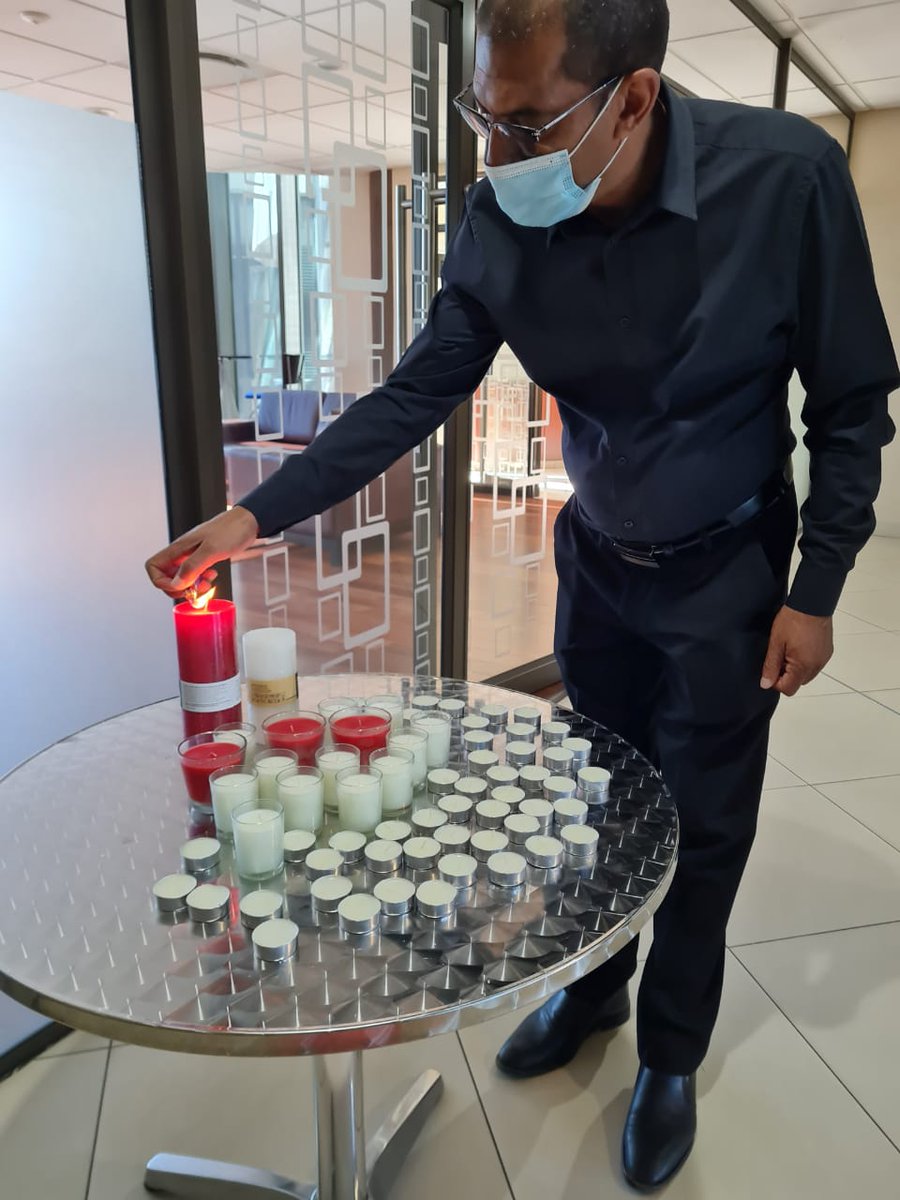 We may not have had red ribbons but in commemoration of World Aids Day we lit candles in remembrance of our loved ones who lost their lives along this forty (40) year journey...yes 40. #EndInequalities.EndAIDS.EndPandemics