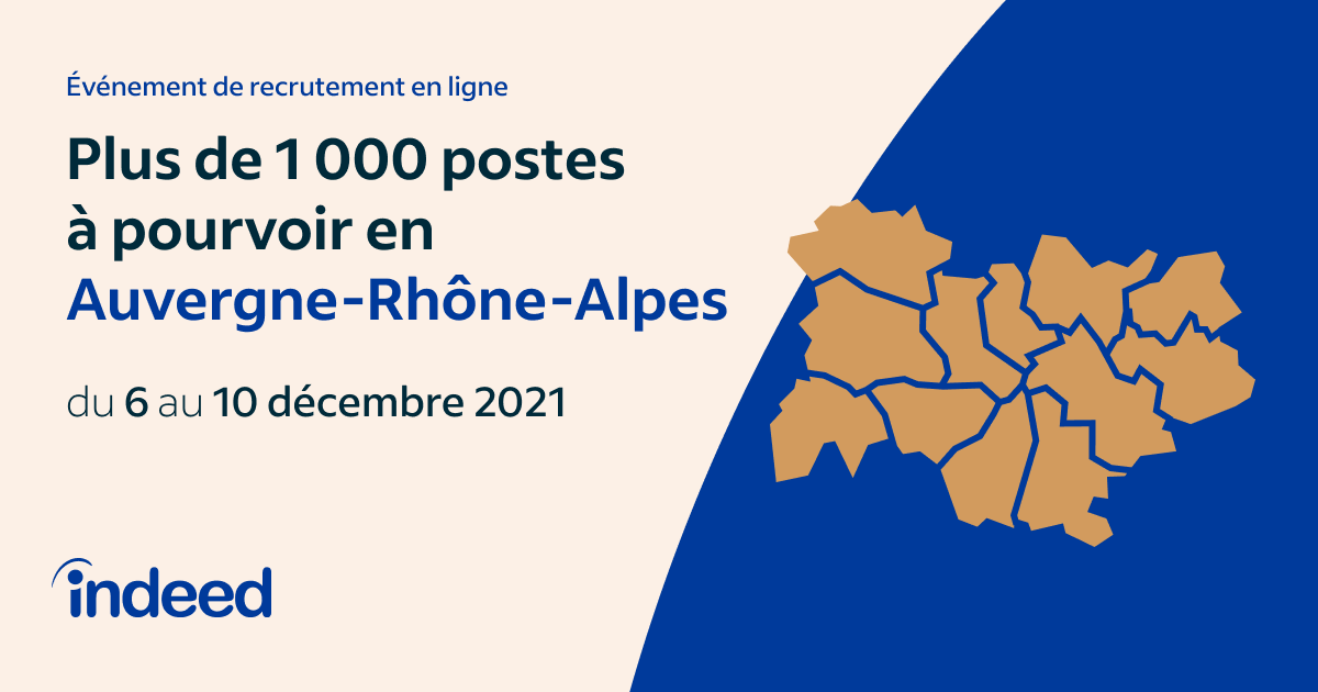 Indeedfrancais's tweet photo. 🚀  Passez des entretiens avec des employeurs qui recrutent activement dans votre région, sans vous déplacer !
🗓️  Du 6 au 10 décembre📍 Spéciale région Auvergne-Rhône-Alpes
👉  Inscriptions :  https://t.co/tqB3BiKNlx
 Avec le soutien de @pole_emploi @poleemploi_ara @villedelyon https://t.co/u30ACyiBWx