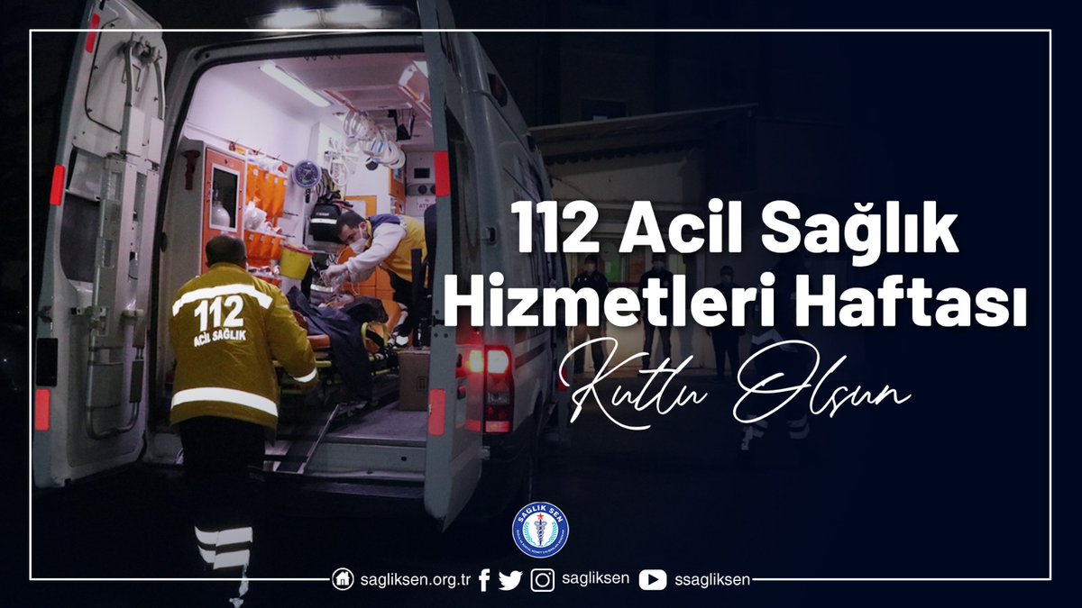 Can kurtarmak için canla başla mücadele eden 112 çalışanlarımızın, “1-7 Aralık 112 Acil Sağlık Hizmetleri Haftası” kutlu olsun.
#AcilSağlıkHizmetleriHaftası