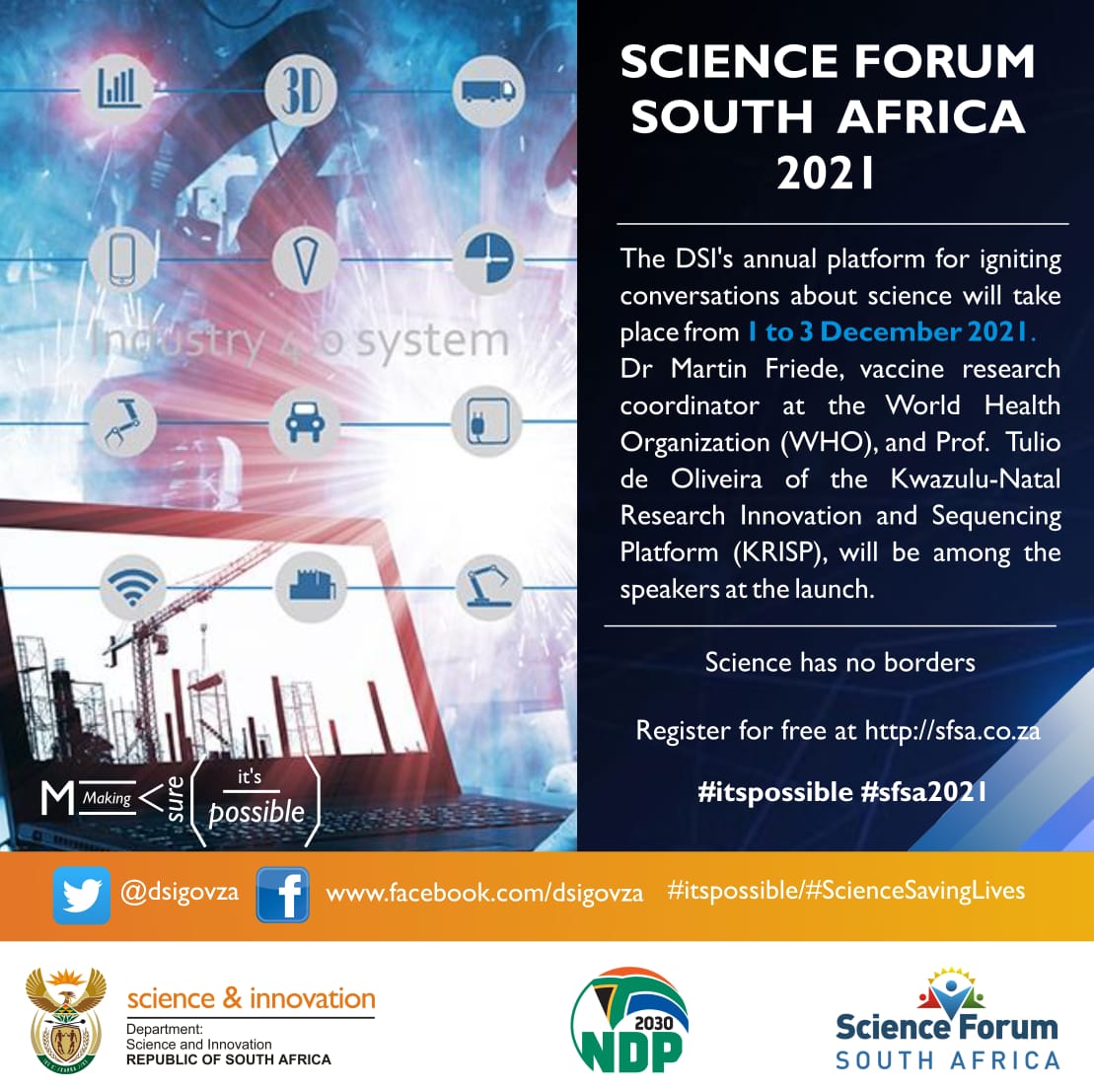 ASSAf_Official's tweet photo. #SFSA2021 #igniting_conversations #sciencehasnoborders @dsigovza @ScienceForumSA @bridge_portal https://t.co/dLTjqFyPjf