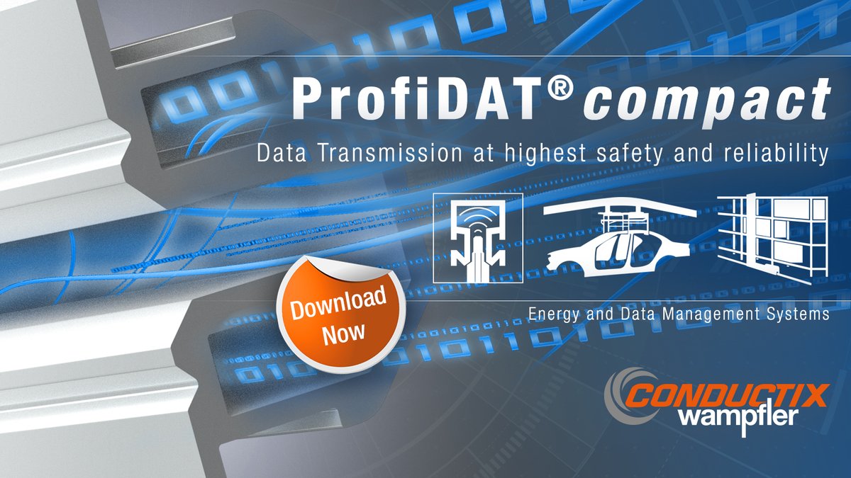 #ProfiDATcompact offers #DataTransmission at highest safety and reliability for #intralogistics indoor applications like #ElectrifiedMonorailSystems (#EMS), #TransferCars (#RGV), #Sorter, #SkilletSystems or #AutomatedStorage and #RetrievalSystems (#ASRS).

bit.ly/3E70b4h