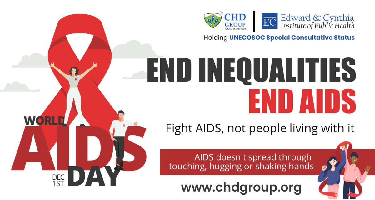 Today is #WorldAIDSday,a day to tackle #HIV stigma, raise awareness and remember those we have lost. #RockYourRibbon. 

#eciph #chdgroup #aids #hiv #sexualhygiene #worldaidsday2021 #healtheducation #mph #publichealth #healthawareness #redribbon #hospital #epidemic #pandemic