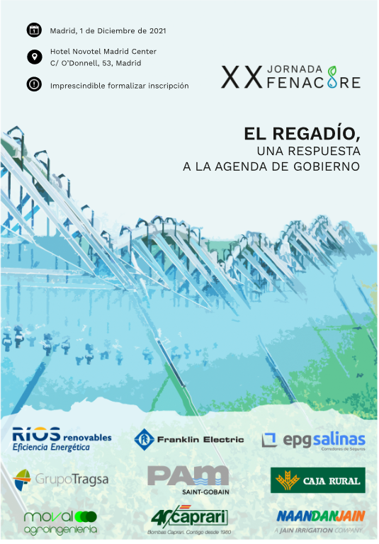 moval_es's tweet photo. Colaboramos en la Jornada anual de @FenacoreOficial que se celebrará hoy día 1 de diciembre en Madrid.
Desde @moval_es  seguimos trabajando por un regadío sostenible.

#ElFuturoDelAgua
#regadío
#Agricultura https://t.co/oq8bQ9NCSO