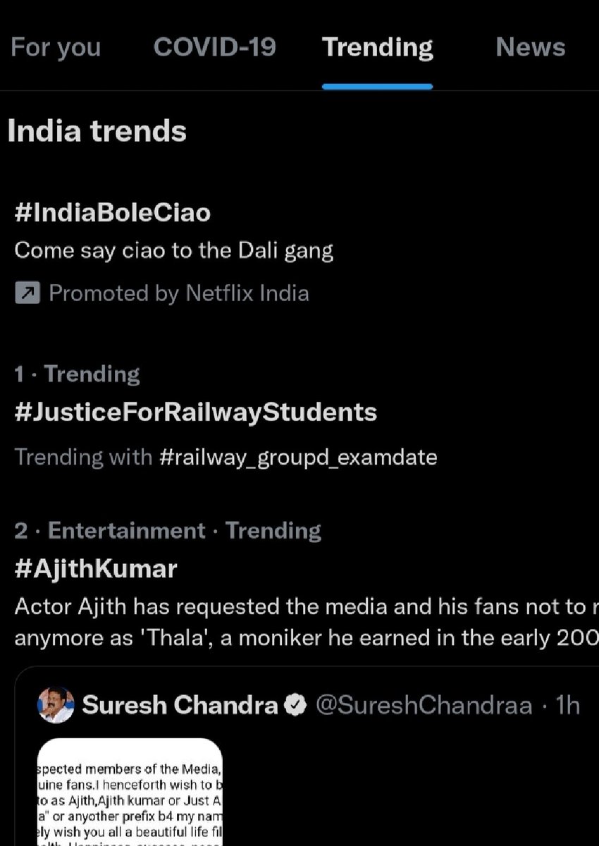 kumar_tikaram's tweet photo. We are now trending.. 
#JusticeForRailwayStudents https://t.co/v5QeSwIeHk