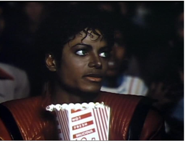 michaeljackson's tweet photo. On this day in 1983, Michael’s short film for “Thriller” premiered on MTV. What’s your favorite scene? https://t.co/UuoNNGWbSc