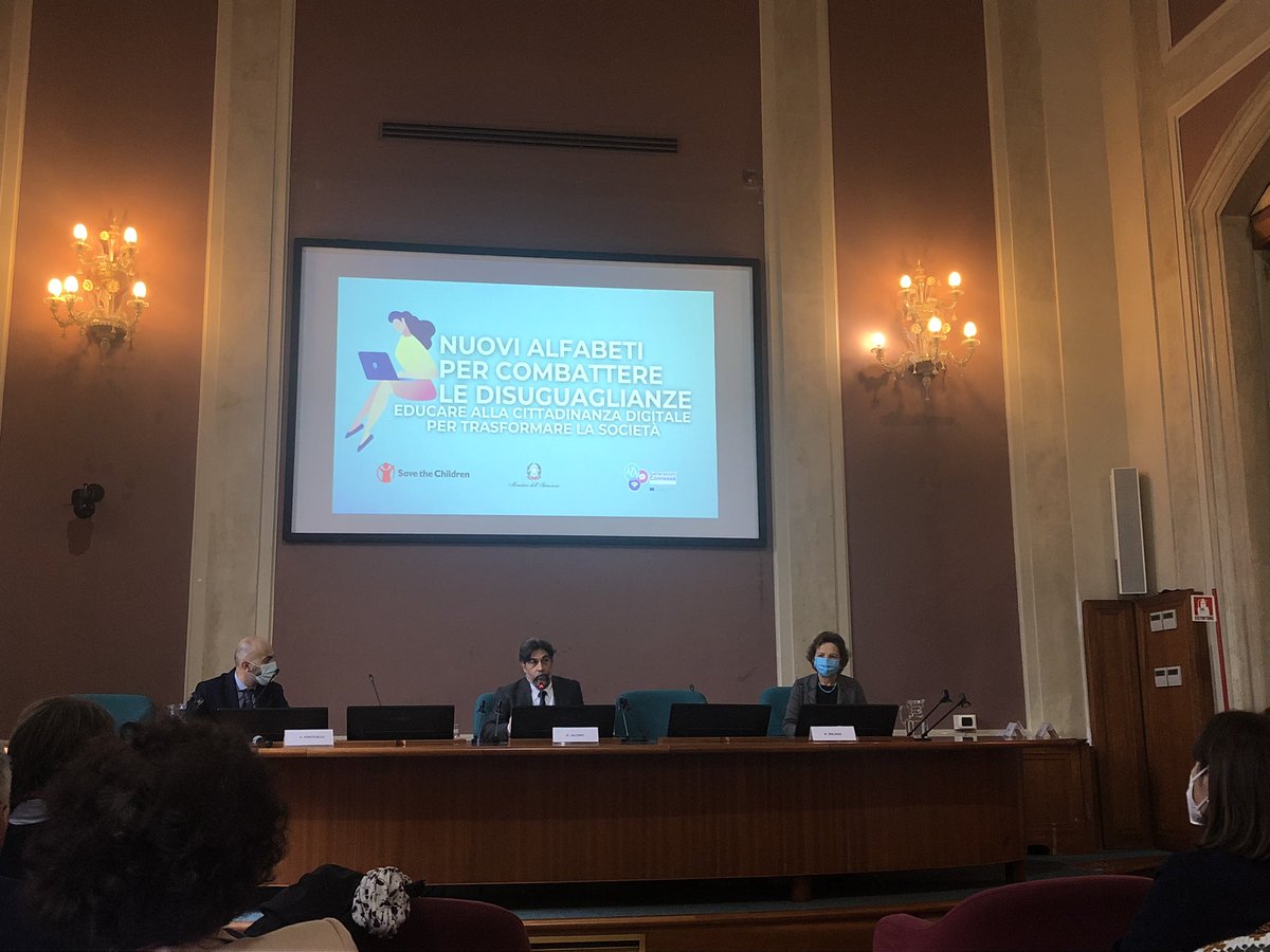 #cittadinanzadigitale, il ruolo dell’educazione per combattere le #diseguaglianze. Ne parliamo oggi a <a href="/MIsocialTW/">Ministero dell’Istruzione e del Merito</a>, con il progetto <a href="/SaferinternetIT/">Generazioni Connesse</a> <a href="/SaveChildrenIT/">Save the Children IT</a>