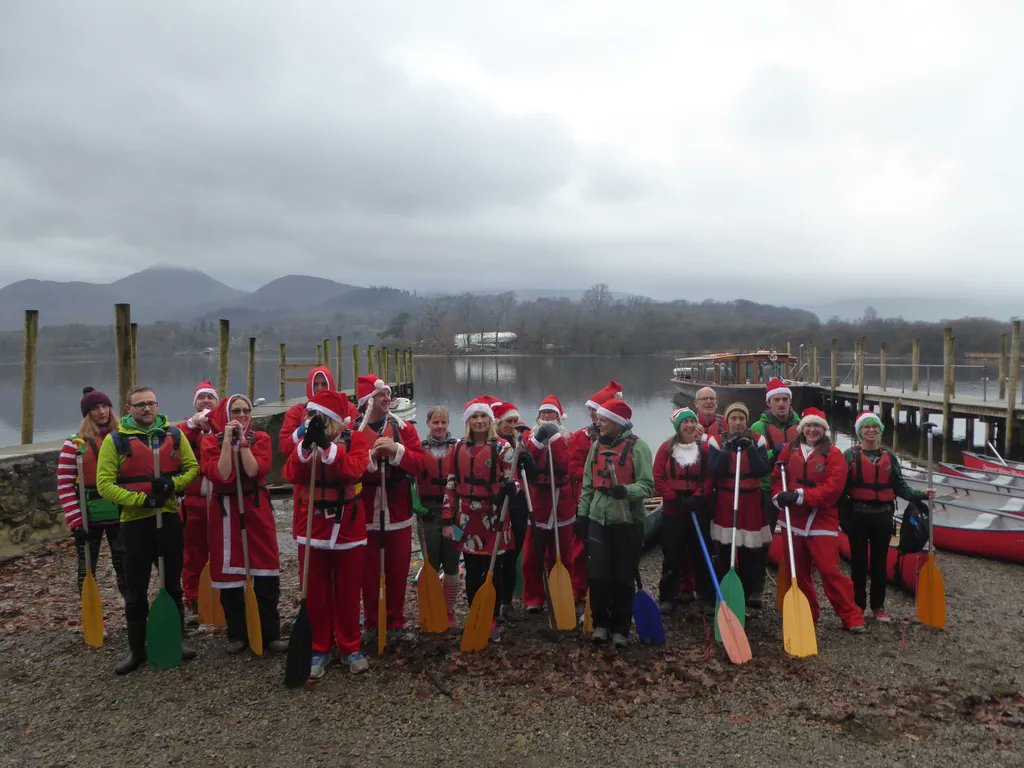 It's December 1st, which can only mean one thing - it's Santa Splash day!! Join us at the lake at noon to cheer on our teams of Santas & Elves. Who will be this years winner? @CastleriggHall @TheQuietSite @YHAKeswick @allerdale @lakedistricthotels @goape @KeswickTourism