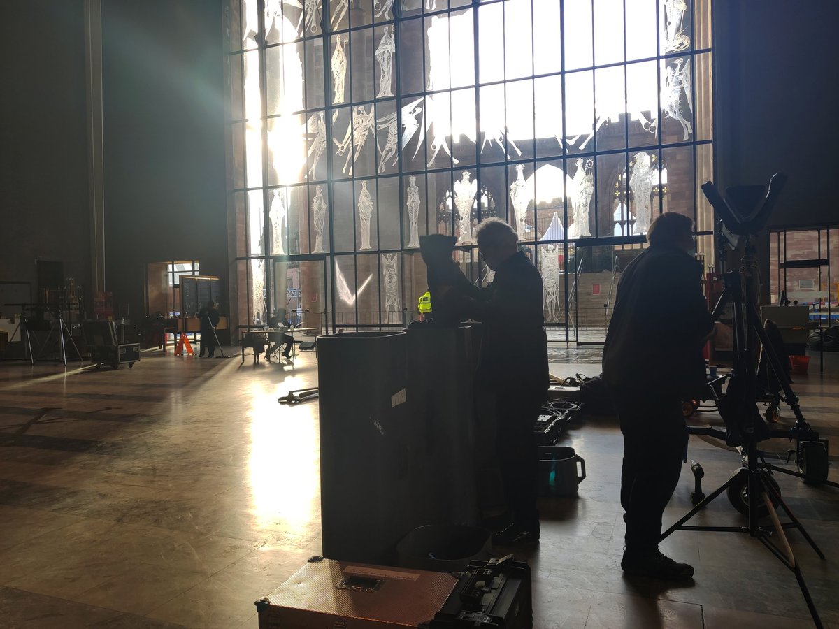 Coventry2021's tweet image. Set up is underway for today&apos;s #TurnerPrize ceremony. ✨

Follow this thread for live updates from @CovCathedral, @The_Herbert and @DrapersHallCov throughout the day!

Don&apos;t forget you can tune into the broadcast from 7.15pm: bbc.co.uk/programmes/m00…