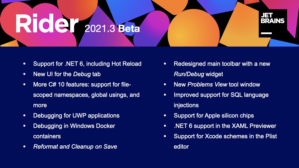JetBrains Rider tweet media