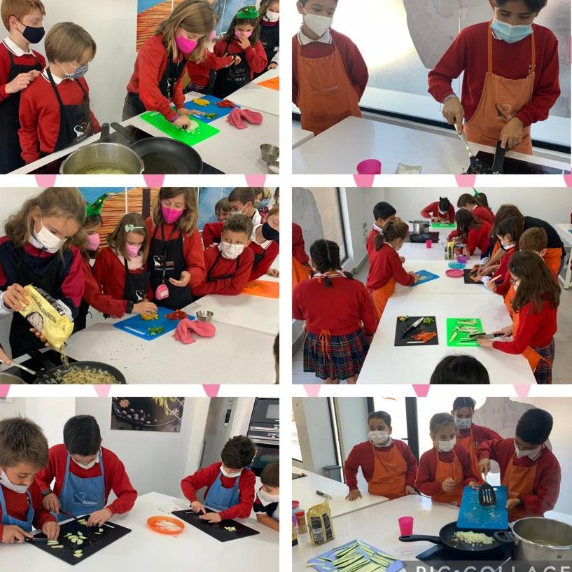 ColegiosElValle's tweet photo. #4EPC y #4EPD empiezan su #proyecto sobre hábitos saludables 🥦 cocinando cosas deliciosas, pero muy sanas, en @kitchenacadem 👩🍳
#ColegiosElValle #AprendizajeBasadoenProyectos #ProyectoEducactivo #EducaciónPrimaria #HábitosSaludables #SCH https://t.co/cLWAnbq4SA