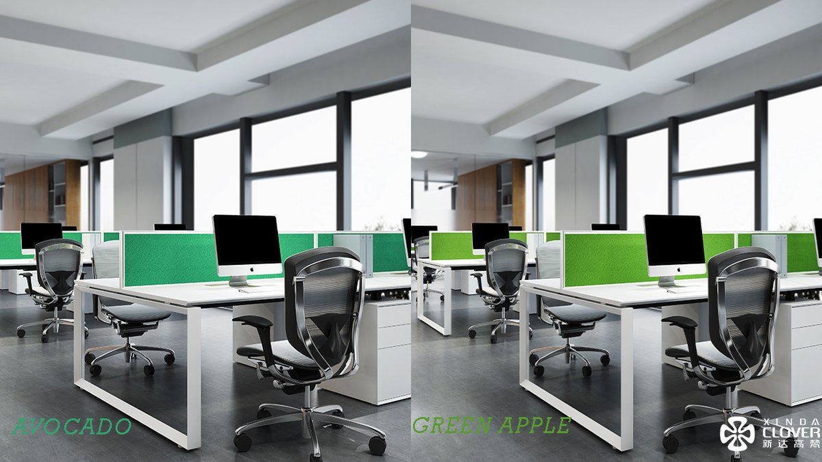 Xinda Clover  Desk Dividers
- 24 available colors
- Sound absorption & blocking
- #noisereduction 
#officefurniture #workstation #Workstationdesign #divider #deskdivider #deskdividers #privacyscreen  #Clover #screen #privatedesk #desks #officedesign  #mpsacoustics #sound