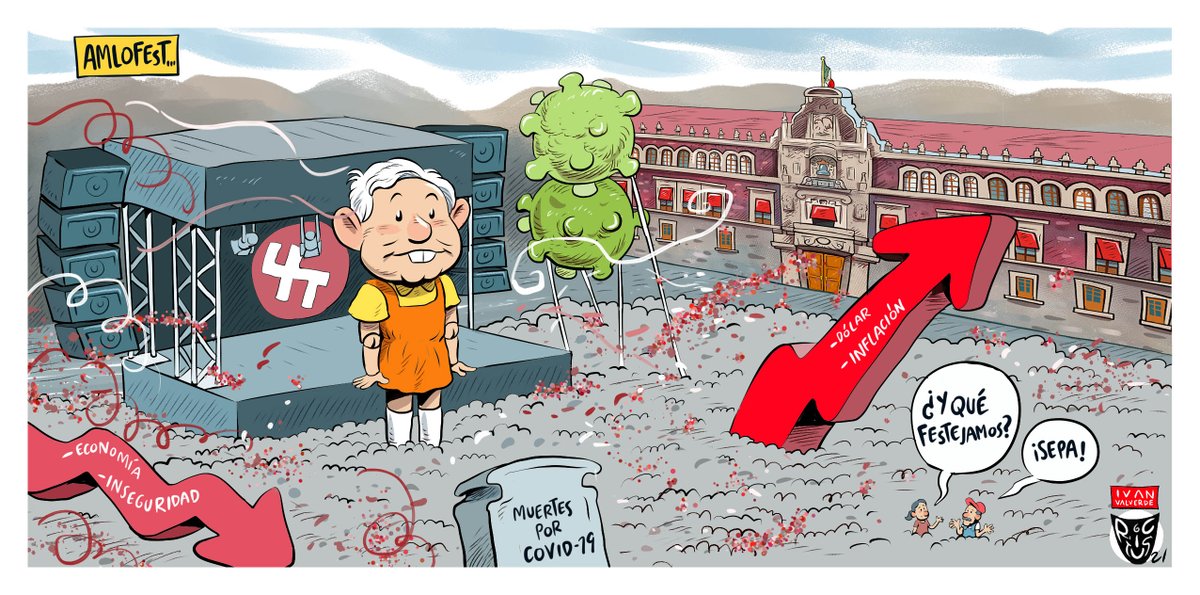 monerorictus's tweet image. "Amlofest" Cartón publicado en @ElFinanciero_Mx