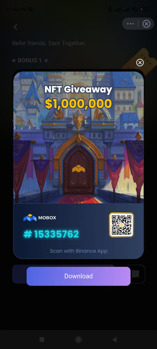 IvanSamaduroff's tweet photo. @binance #Binance Está regalando NFTs

1. Abra la aplicación Binance, arrastre la pantalla hacia abajo (como si estuvieses recargando) y seleccione Mobox 
2. Iniciar sesión 
3. Presione Adelante y obtenga el Avatar 
4. Haga clic en Tickets 
5. Mi código para que reclamen ID: 15335762 https://t.co/9IgDpXRMeL