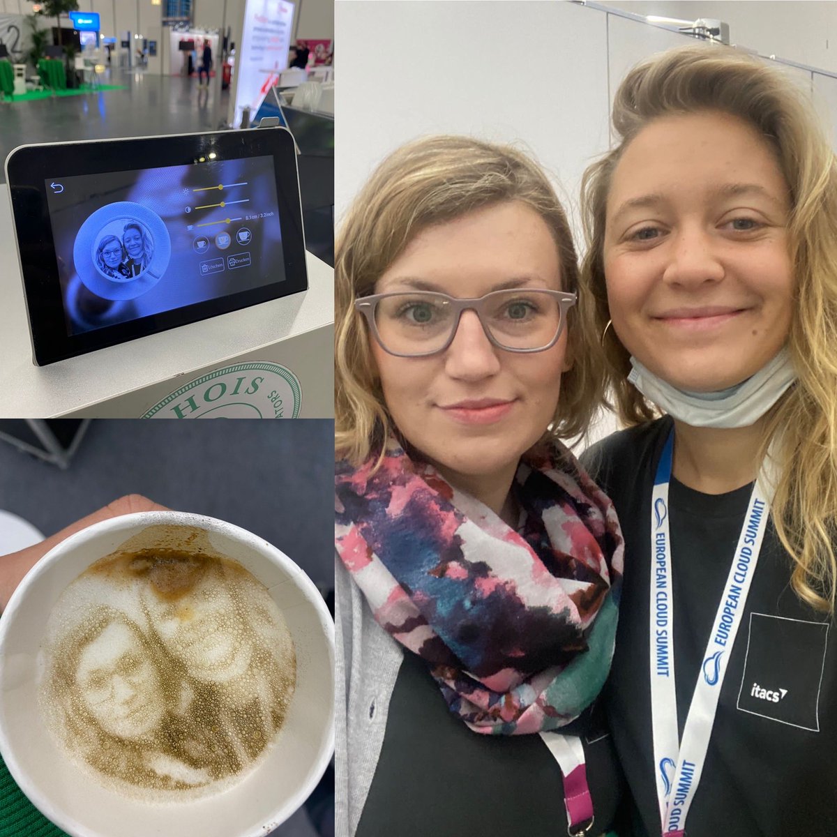 🤓👯‍♀️🚀 #womenpower for #itacs at booth 34 at the #collabsummit in Düsseldorf … come to us and get a delicious #coffee to get mentally ready for the third #congress day 🤓🚀🤩