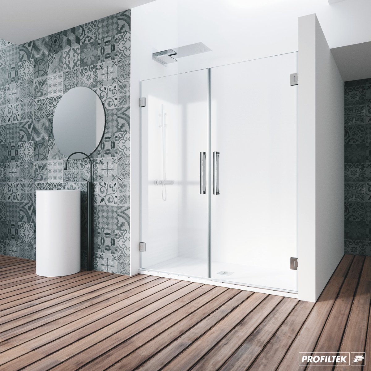 PROFILTEK's tweet photo. ¿Tienes un baño enorme? Las mamparas abatibles son la opción más cómoda para ti.
Aprovecha tu espacio, descubre nuestras mamparas en: https://t.co/37W9bZVZfd https://t.co/y9DqmCfTE4