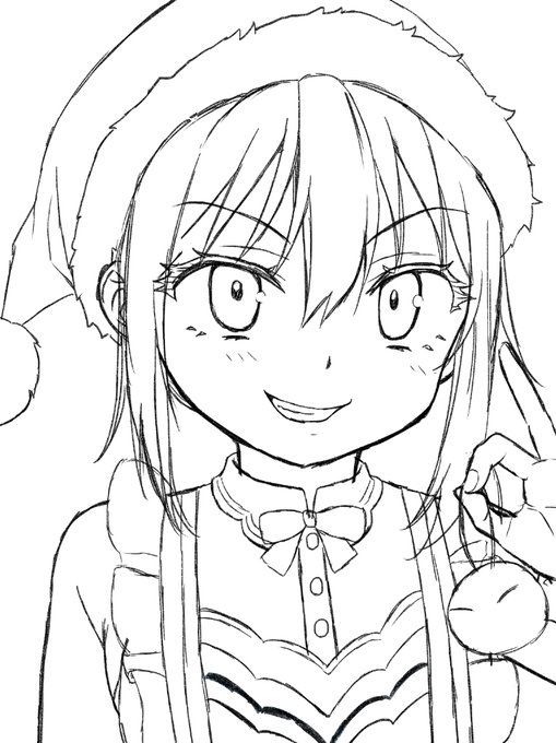 サンタの下書き出来た! 