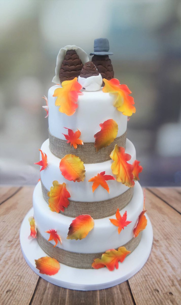 And just like that it is December! Here's one last touch of Autumn...a lovely cascading leaf cake with bespoke pinecone toppers 🍂

#bespokecakeexeter #weddingcake #weddingcakeexeter #exeterweddings  #southwestweddings  #autumnleaves #pinecone #cascadingleaves #craftycakesexeter
