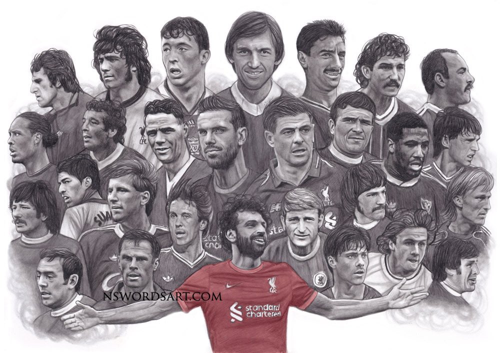 My drawing of 28 #LiverpoolFC greats 🔴✏️

Any retweets would be really appreciated thank you 🙏