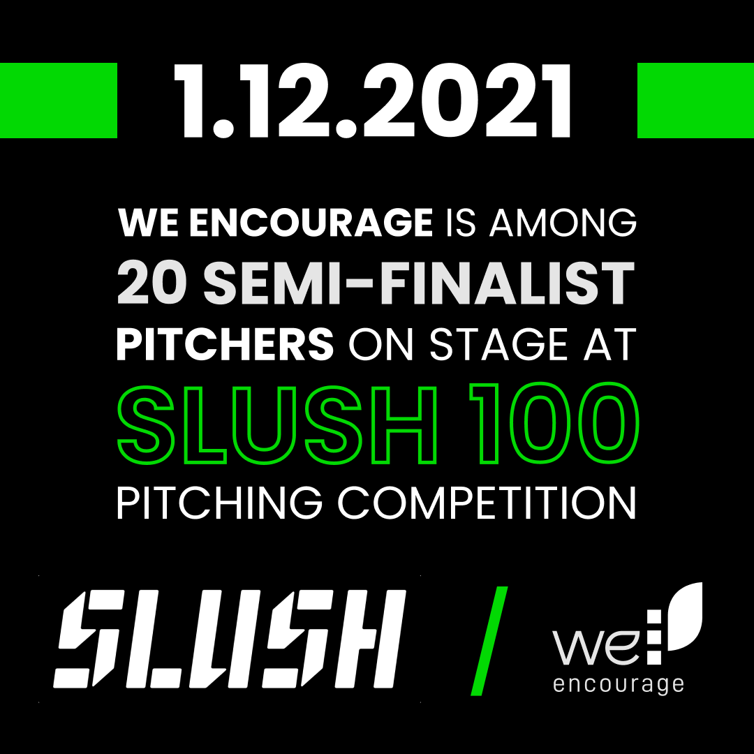 we_encourage's tweet photo. We are happy to inform that We Encourage has been chosen to pitch at Slush, live on stage, 1st of December! 🤩 👏  #slush #startup https://t.co/rltggL8Dmy