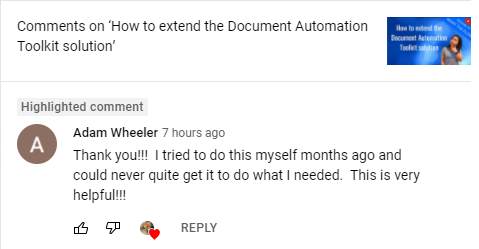 benitezhere's tweet photo. Hooray! I helped 🤗 at least one person in our #MicrosoftCommunity on extending the #PowerPlatform Document Automation Toolkit 💙 with @MSPowerAutomate, @MSPowerApps & #Dataverse Check out my #WTF episode https://t.co/rSrQ5XgwGU #AutomateIt #LetsAutomate https://t.co/8MnCkQVvYN