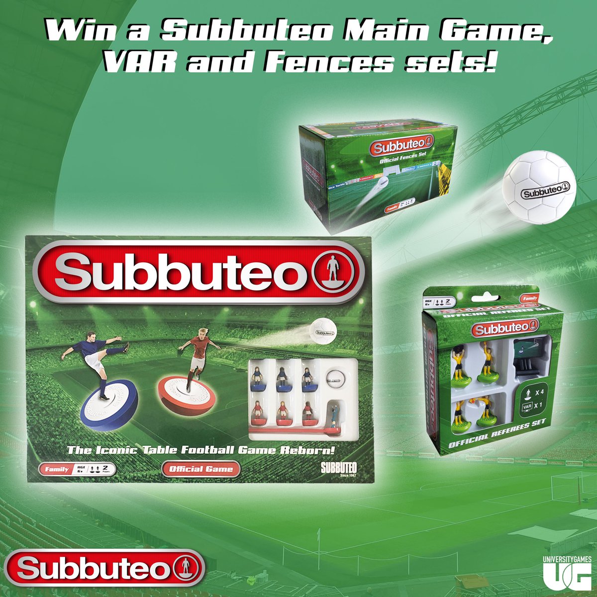 Last day to enter our Subbuteo Giveaway! (UK Only) To be in with a chance of winning this fantastic Subbuteo bundle:
1RT &amp; Follow
Comment: #subbuteogiveaway
Giveaway closes at 10pm on 1 Dec  21. UK Only. Full details &amp; T&amp;C’s on FB &amp; IG #giveaway #WIN