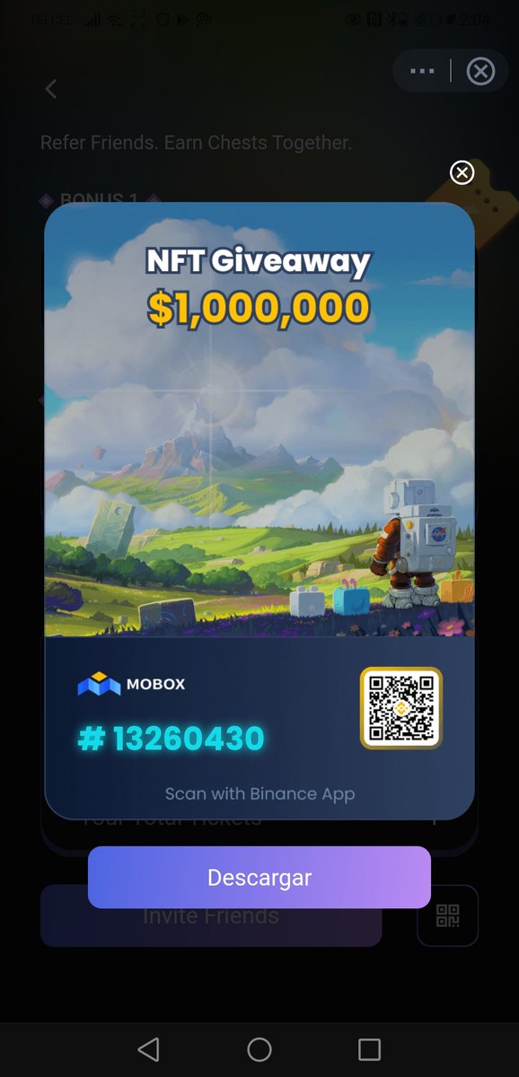 Mi código 13260430 #MOBOX #BinanceNFT 👏👏👏