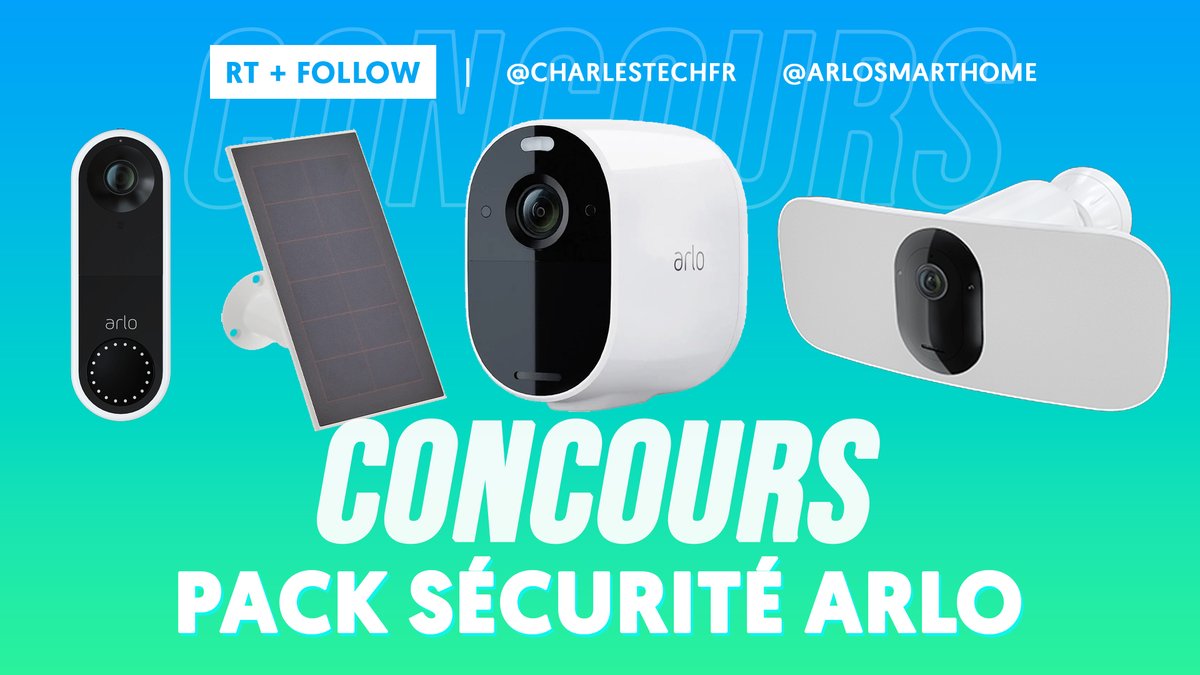 🎁 On commence ce calendrier de l'Avent avec un gros pack Arlo ! 😱 #CharlesTechNoel

🔁 RT ce tweet
👉 FOLLOW <a href="/charlestechfr/">Charles Tech</a> et <a href="/ArloSmartHome/">Arlo Smart Home</a> 
🔔 Active la cloche pour ne rien louper !

📅 Tirage au sort le 08/12