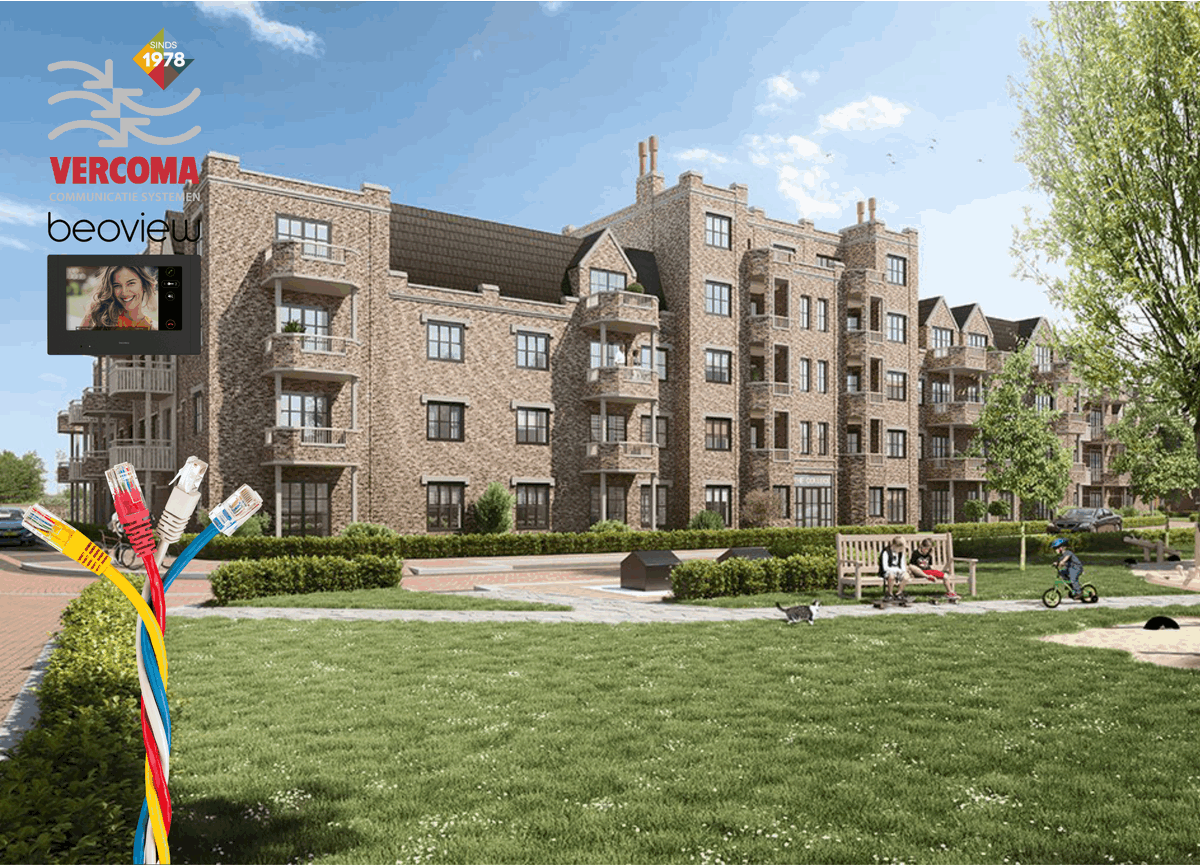 iPlusBUS &amp; The College; een no-brainer!
Vlak bij A'dam staat het complex The College. 57 app. in  Engelse Tudorstijl. De keuze viel direct op iPlusBUS, dat was een no-brainer. Full-IP deurcomm. over CAT5 bus en ook nog  100% stekerbaar.  #deurcommunicatie #beoview #iplusbus