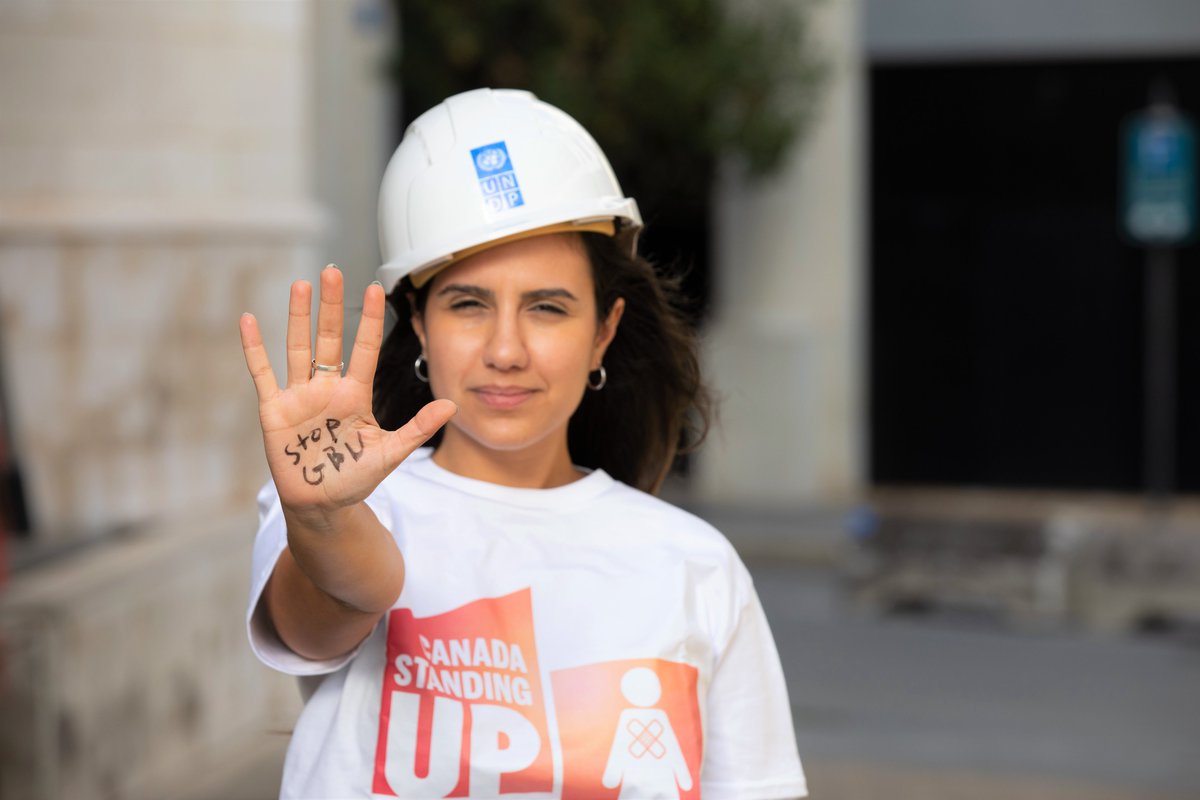 UNDP_Lebanon's tweet photo. UNDP joins the #16Days of Activism against Gender-Based Violence. We come together to call out, speak up and renew our commitment to end gender-based violence! @canadalebanon 

#OrangeTheWorld https://t.co/paYZZQHaz1