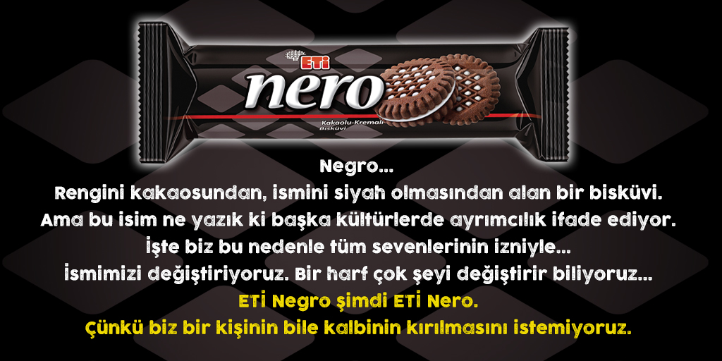 Eti Negro
Şimdi
Eti Nero.
Konuya ilişkin kamuoyu açıklaması linkte yer almaktadır. #EtiNero 

etietieti.com/kamuoyuna-duyu…
