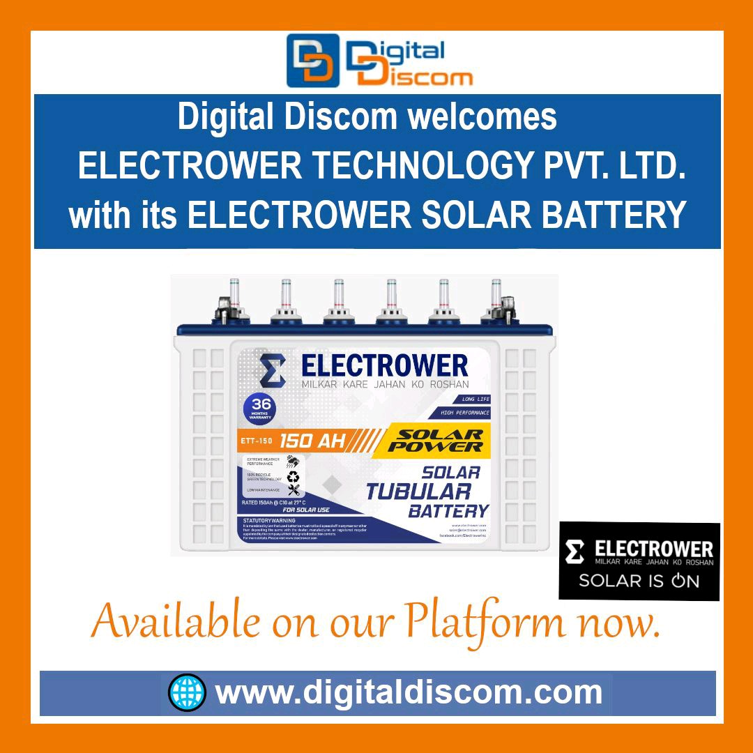 DigitalDiscom's tweet photo. We welcome @electrower technology Pvt Ltd at @DigitalDiscom platform with its following Products:
For more details of the product, quotation &amp; company please visit : https://t.co/x3O39yt6mG

#digitaldiscom #utility #smartbharat 
#solar #renewableenergy #tech #renewables #Trending https://t.co/zJz71qJeYy