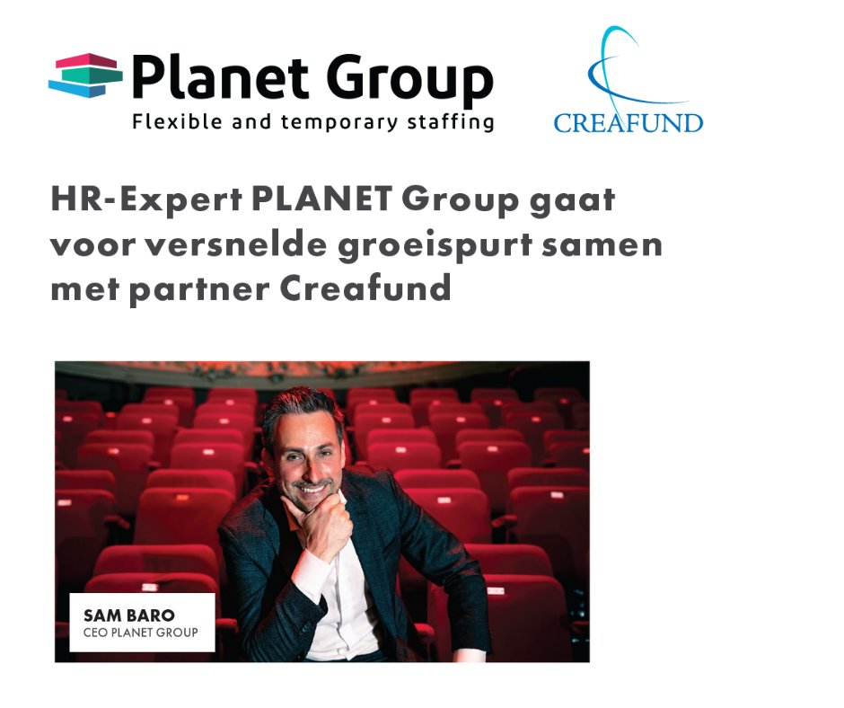 PLANET Group heeft opnieuw een stap gezet in de verdere ontwikkeling van zijn groeiplannen samen met investeringsholding Creafund. Lees er alles over op ow.ly/Jm9E50H0tmG