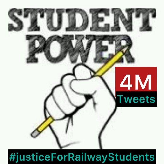 KotwalMeena's tweet photo. Students want jobs only, nothing more. Over 4 Million tweets for jobs👇

#JusticeForRailwaysStudents https://t.co/ErBpXCzg9U