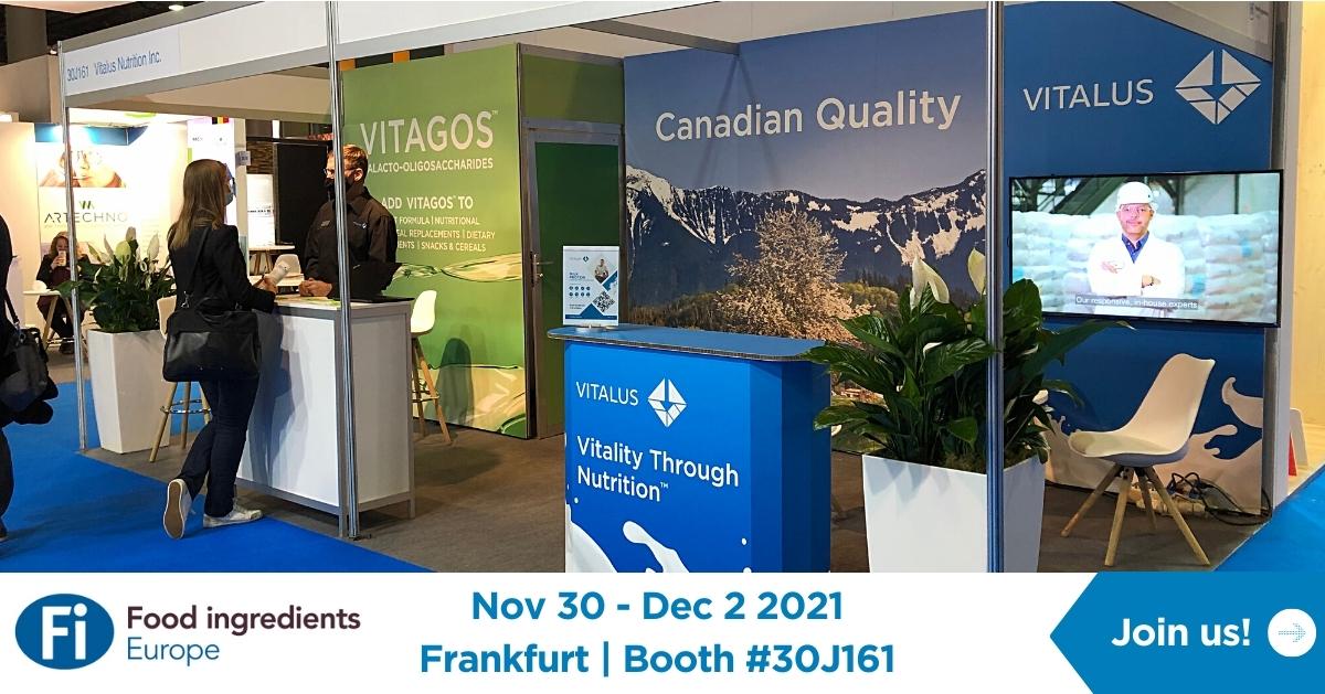 VitalusDairy's tweet photo. Join us at FiEurope at booth #30J161 in Frankfurt, Germany! Learn how our Canadian Milk Protein Concentrate/Isolate and VITAGOSβ’ (Galacto-Oligosaccharides) can enhance your products!
#FiEurope
#improvinglives
#CanadianQuality https://t.co/Cfg1J6CT6o