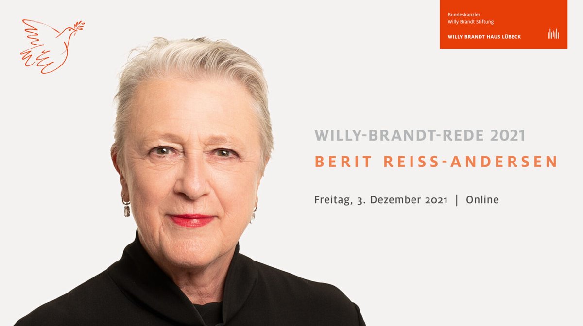🇩🇪 #Morgen findet die #Livepremiere der #WillyBrandt-Rede 2021 statt. Wir freuen uns, die Rede von Berit Reiss-Andersen, der Vorsitzenden des Norwegischen Nobelkomitees (<a href="/nobelinstitute/">Nobel Institute - JEE - NEET - CET</a>) mit euch zu teilen.

Morgen um 19 Uhr also unbedingt einschalten! 
👉bit.ly/3I31vb3