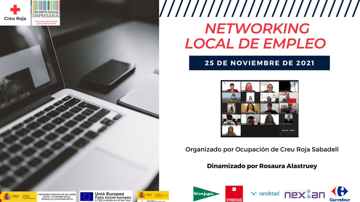 OcupacioCR's tweet photo. #NetworkingLocalEmpleo en @CreuRojaSBD
Para fomentar la intermediación laboral de las personas participantes ‼️
Gracias a las empresas #Carrefour #ElCorteInglésSabadell #NexianTerrassa #RandstandSabadell y #SynergieSabadell
Dinamizadora: @rosauralastruey
#OcupacioCreuRoja https://t.co/GpkMtzuwGV
