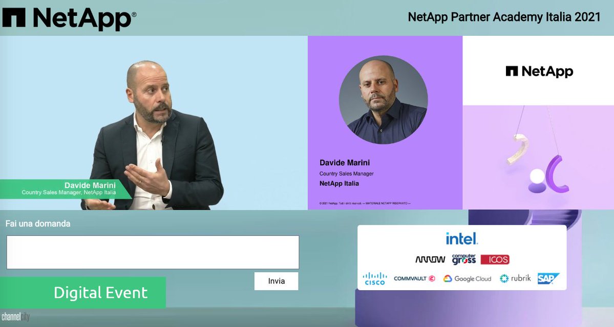 MILE Milena Lazzaroni (@milenalazzaroni) on Twitter photo #NetAppPA2021 Parola a @davidemarini74:
Sviluppo, innovazione e l'affiancamento ai clienti sono stati i punti di forza in questo anno complesso per dare valore al business gestendo l'emergenza.
<a href="/NetApp_Italia/">NetApp Italia</a> non si e' fermata e guarda avanti con energia!
bit.ly/NetAppPA2021 #NetAppPA2021 Parola a @davidemarini74:
Sviluppo, innovazione e l'affiancamento ai clienti sono stati i punti di forza in questo anno complesso per dare valore al business gestendo l'emergenza.
<a href="/NetApp_Italia/">NetApp Italia</a> non si e' fermata e guarda avanti con energia!
bit.ly/NetAppPA2021