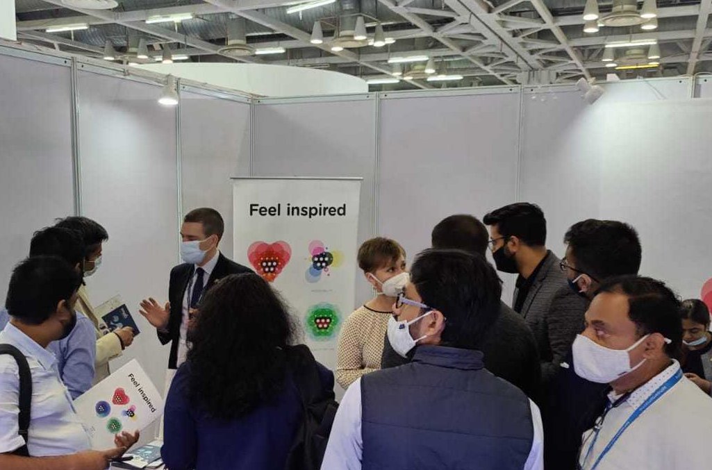 Succès de foule sur notre stand à la plus grande foire pharmaceutique de l'Asie du Sud CPhI ,  synergies entre l'Inde et la Wallonie dans les secteurs de Life Sciences, Bio Supply Chain, MedTech, etc. L’événement a rassemblé 534 exposants de 16 pays