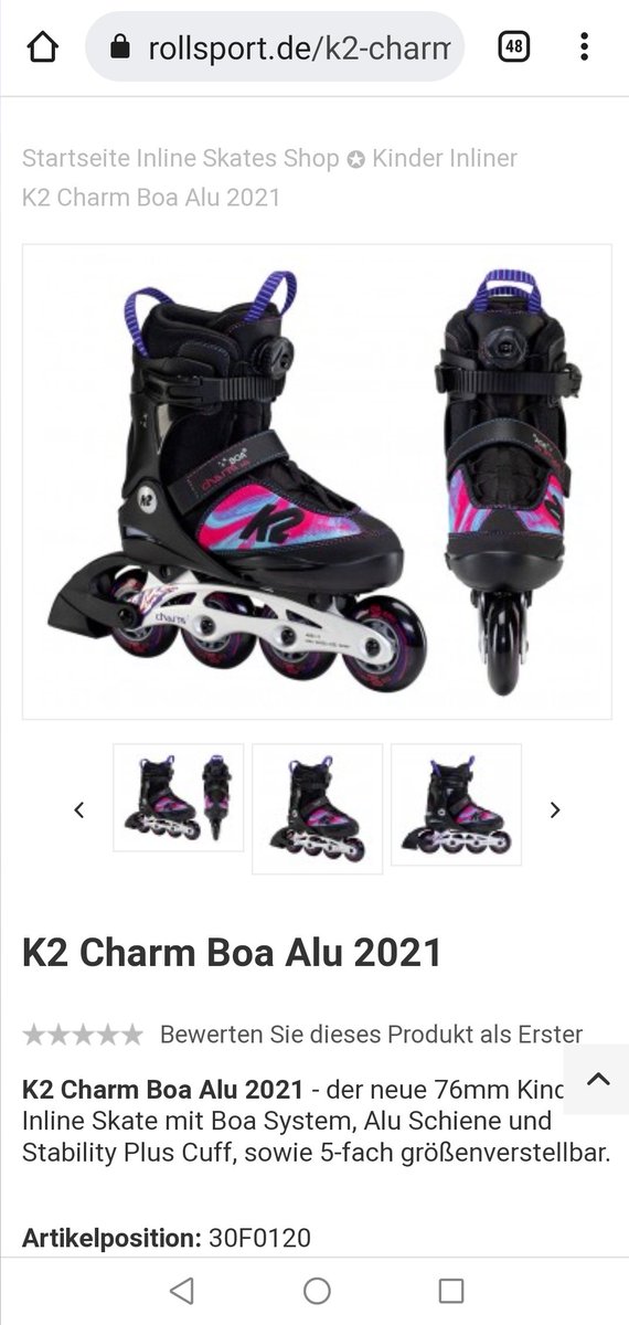 K2 Charm Boa Alu | 4x 76mm / ILQ-5 / Alu Schiene
Größen: M = 32 - 37 | L = 35 - 40
#k2skates #kinder #kinderinliner #kinderinlineskates #rollsport
#weihnachtsgeschenke #weihnachten #geschenkideen #sport #outdoorsports #mädchen <a href="/k2skates/">K2 Skates</a>
Nur solange der Vorrat reicht!