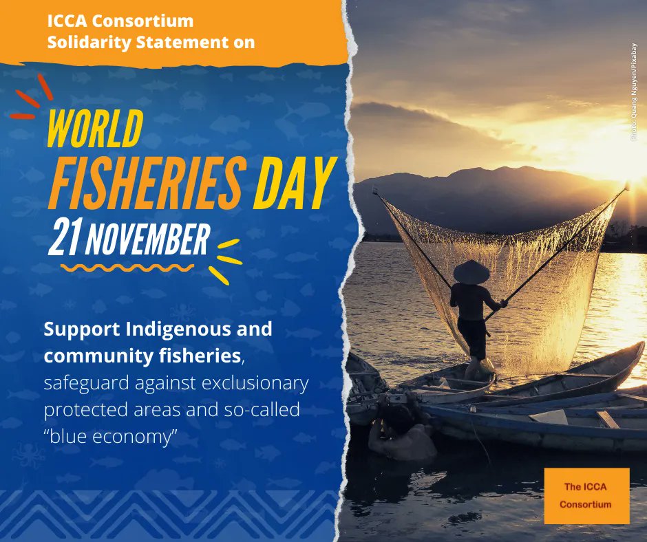 ICCAConsortium's tweet photo. We urge governments, funders, NGOs, and others to fulfill their responsibilities to #IndigenousPeoples and #LocalFishing and #CoastalCommunities .
🔗 https://t.co/8HjXq8HlYd

#WorldFisheriesDay2021 https://t.co/kyrva8SxgJ
