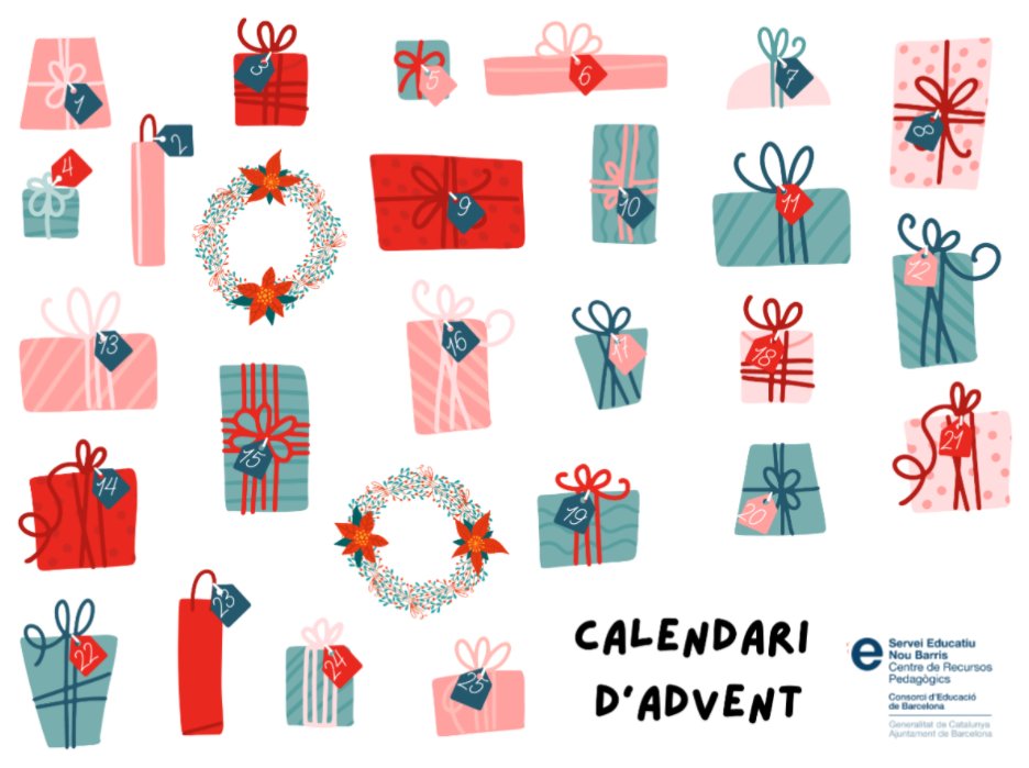 crpnoubarris's tweet photo. Avui iniciem el nostre peculiar calendari d'Advent tot descobrint una bona pràctica de l'escola @EscolaPalma 
https://t.co/DHK6lOS8Be https://t.co/EE31hvr8Mm