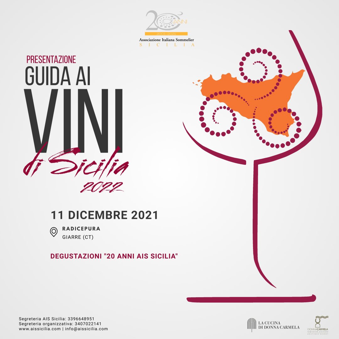 È iniziato il #countdown per la Presentazione della Guida ai Vini di #Sicilia 2022. Sabato 11 dicembre a <a href="/Radicepura/">Radicepura</a> #guidaaissicilia2022 #aissicilia20anni