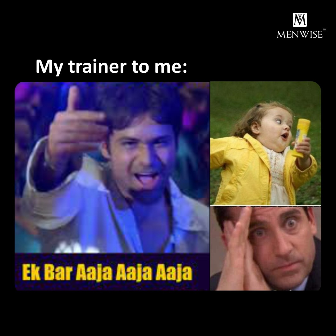 MenWiseOfficia1's tweet photo. Nothing much to add here😅🧐
#memes #memesdaily #memesindia #memes2021 #memeoftheday #workoutwoes #trainerwoes #bollywoodmemes #EmraanHashmi #aajaaaja #HimeshReshammiya #menwise https://t.co/J9bjTdMt5x