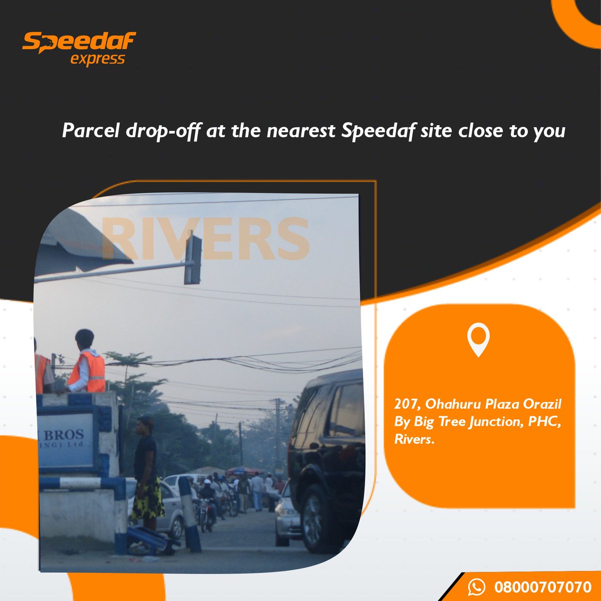 Officialspeedaf's tweet photo. We are live in Portharcourt!
Pick convenience over hassle, visit us for your self-pickup and drop-off.
#NationwideDelivery
#LocationAlert
#SpeedafLogistics https://t.co/Gz5ihwmLiQ
