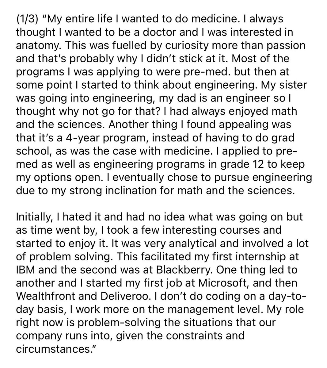We interviewed Rahma Javed, Director of Engineering at <a href="/Deliveroo/">Deliveroo</a>! 

Read more on instagram.com/p/CW3pxhDMK6k/… 
#muswib