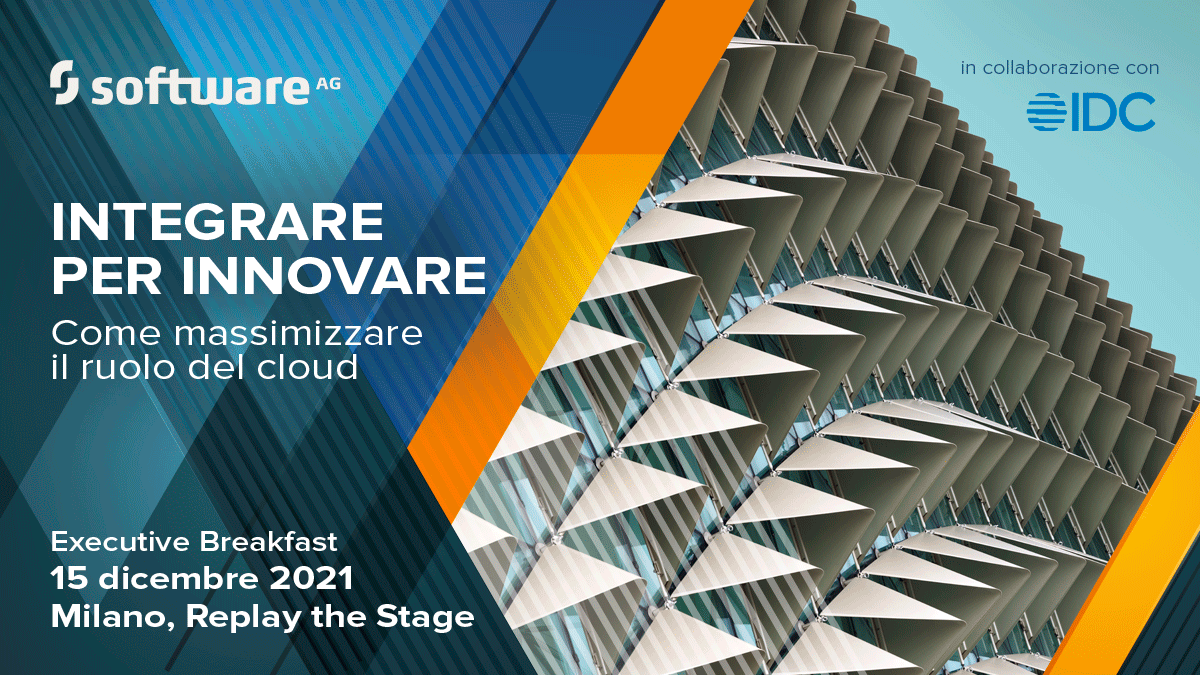 IDCItaly's tweet photo. Per sfruttare efficacemente i servizi #cloud, le strategie di #innovazione digitale richiedono avanzate capacità di #integrazione.

Unisciti ad IDC e @SoftwareAG_IT in questo esclusivo executive breakfast al Replay the Stage di Milano il 15 dicembre ➡ https://t.co/jtxyBtnFcO https://t.co/eKnOf4LVdD