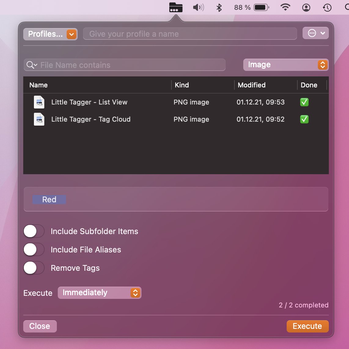 GetLittleTagger's tweet photo. Version 1.3.0 has just been released. New in this version: Tag Cloud/Tag List window, macOS 12 ready, revised tag import and bug fixes. Now, also available in German. https://t.co/Q2QmczzqVg https://t.co/7mnMbqDvxw