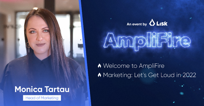 Lisk's tweet photo. 1๏ธโฃ day. #AmpliFire. ๐ฅ
๐๏ธ On December 2nd, Monica Tartau, our Head of Marketing, will be on stage to showcase for the first time Lisk's redesigned and improved marketing strategy.
"We will increase Lisk's global exposure into 2022 and beyond." ๐ @MTartau
#Lisk #LiskEvent
